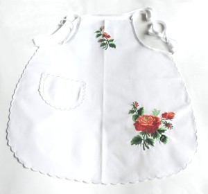FARTUCH KUCHENNY FOLK - HAFT ŁOWICKI (RÓŻA)
