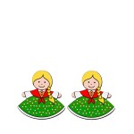 KOLCZYKI WKRĘTY FOLK - POSTACIE LUDOWE - GÓRALKI