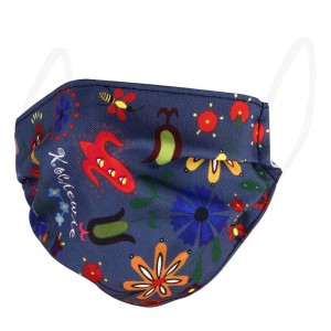 Maseczka ochronna - wzory kociewskie Garnysz - szara