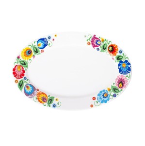 Półmisek Folk - Wzory Łowickie - Średni