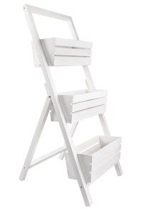 KWIETNIK STOJAK NA TRZY BALKONÓWKI BIAŁY 46x58x105 cm