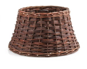WIKLINOWA OSŁONKA POD CHOINKĘ BRĄZOWA 35x50x30 cm