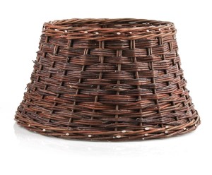 WIKLINOWA OSŁONKA POD CHOINKĘ BRĄZOWA 45x63x34h cm