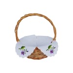 Serwetka do Koszyczka Wielkanocnego - Haft Łowicki - Fiołki