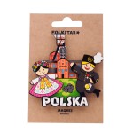 DREWNIANY MAGNES NA LODÓWKĘ FOLK - PARA GÓRNOŚLĄSKA