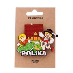 DREWNIANY MAGNES NA LODÓWKĘ FOLK - PARA GÓRALSKA
