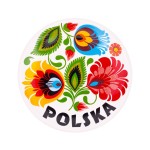 MAGNES TALERZYK FOLK - WZORY ŁOWICKIE - BIAŁY POLSKA