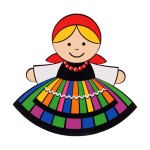 MAGNES DREWNIANY FOLK - STROJE LUDOWE - ŁOWICZANKA