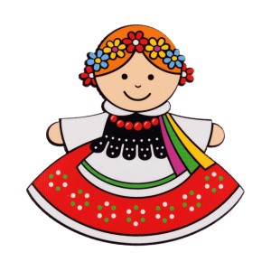 MAGNES DREWNIANY FOLK - STROJE LUDOWE - KRAKOWIANKA