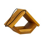 DREWNIANY KARMNIK DLA PTAKÓW W KOLORZE DĘBU 24x14x17,5 cm