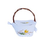 Serwetka do Koszyczka Wielkanocnego z Haftem Folk - Bazie i Tulipan