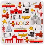 PODKŁADKA KORKOWA ŁÓDŹ SYMBOLE FOLKSTAR