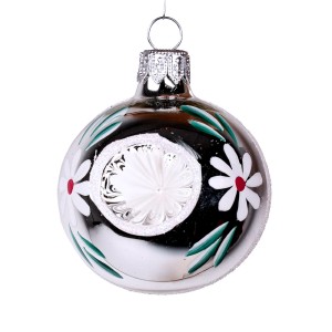 Bombka Retro Reflektor 6 cm - Srebrna