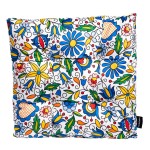 Poduszka na krzesło Folkowa - Wzory kaszubskie 45x45 cm