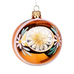 Bombka Retro Reflektor 8 cm - Pomarańczowa
