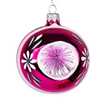 Bombka Retro Reflektor 8 cm - Różowa