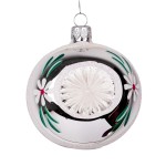 Bombka Retro Reflektor 8 cm - Srebrna