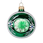 Bombka Retro Reflektor 8 cm - Zielona