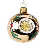 Bombka Retro Reflektor 6 cm - Złota