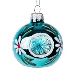 Bombka Retro Reflektor 6 cm - Turkusowa