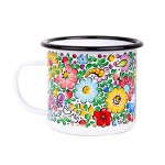 Kubek emaliowany folk 500 ml - Wzory opolskie