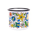 Kubek emaliowany folk 500 ml - Wzory kaszubskie