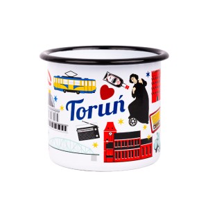 Kubek emaliowany 500 ml - Toruń Symbole