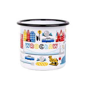 Kubek emaliowany 500 ml - Wrocław Symbole