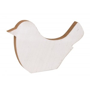 Ozdoba Wielkanocna - Ptaszek biały 19,5x1,5x12,5 cm