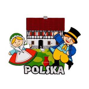 Magnes drewniany ruchomy Folk - Para Dolnośląska
