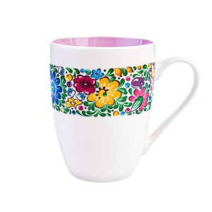Kubek Folk 350 ml - Wianek Opolski - Fioletowy