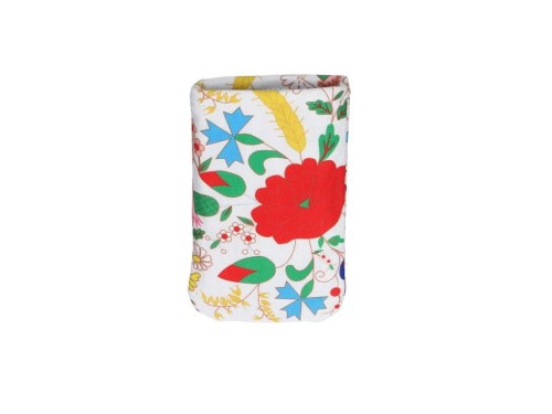 Etui na telefon folk szyte Kociewie białe.jpeg