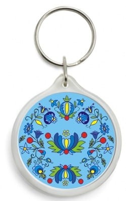 brelok okragly haft kaszubski niebieski.jpg