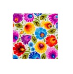 Serwetki papierowe folk z wzorami łowickimi - białe