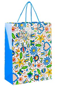 TORBA PREZENTOWA - WZORY KASZUBSKIE L 33x25x12,5 cm