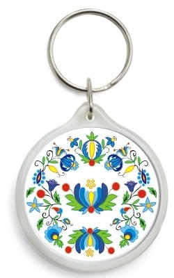 brelok okragly haft kaszubski biały.jpg